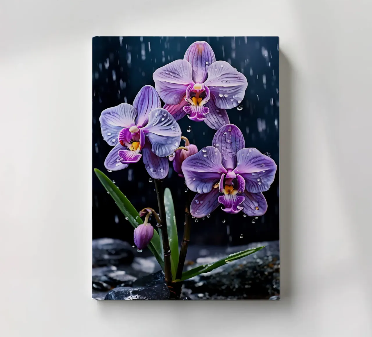 Orchids with stones_5 notebook by Farb- und Blütenzauber by LK
