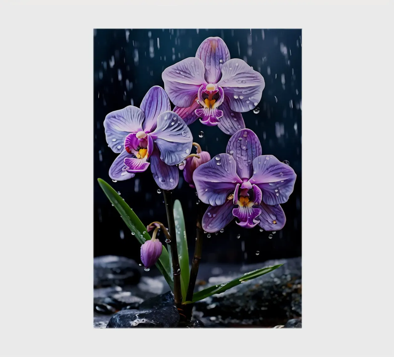 Orchids with stones_5 notebook by Farb- und Blütenzauber by LK