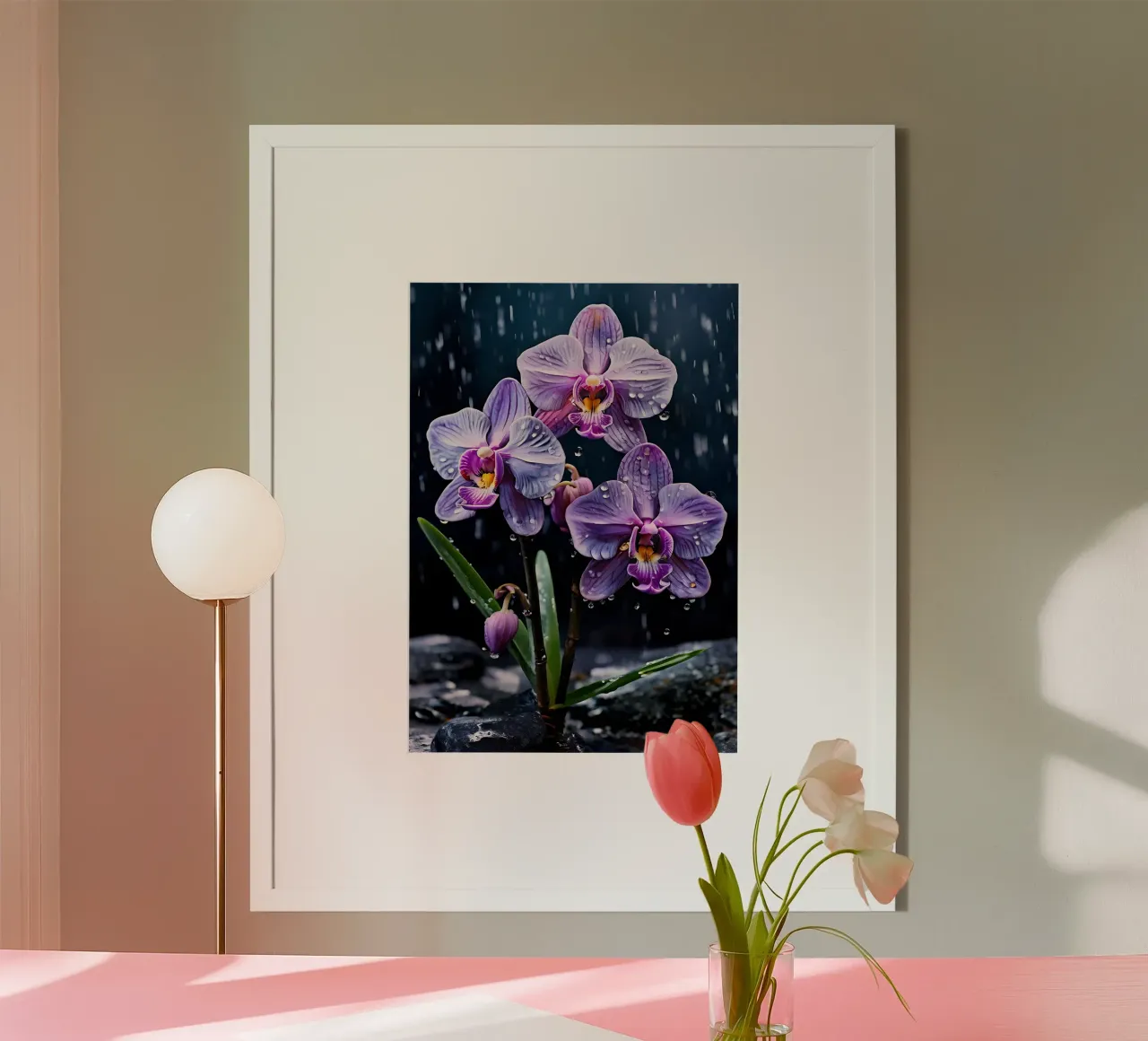 Orchidee con pietre_5 carta hahnemühle da Farb- und Blütenzauber by LK