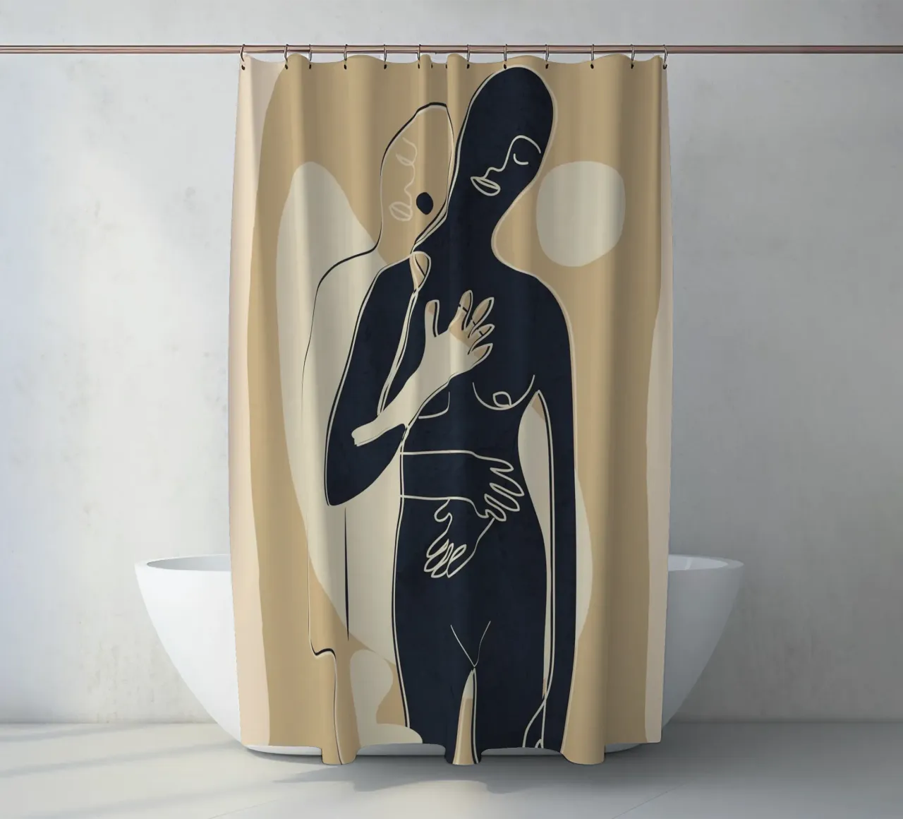 Abstract Feeling 2 shower curtain by Flow Line