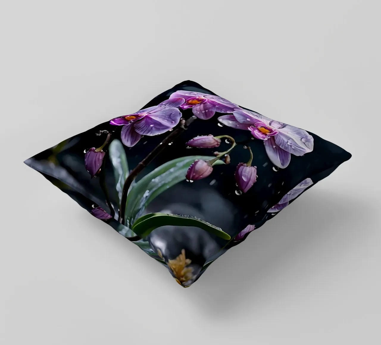 Orchidee con pietre_6 cuscino da Farb- und Blütenzauber by LK
