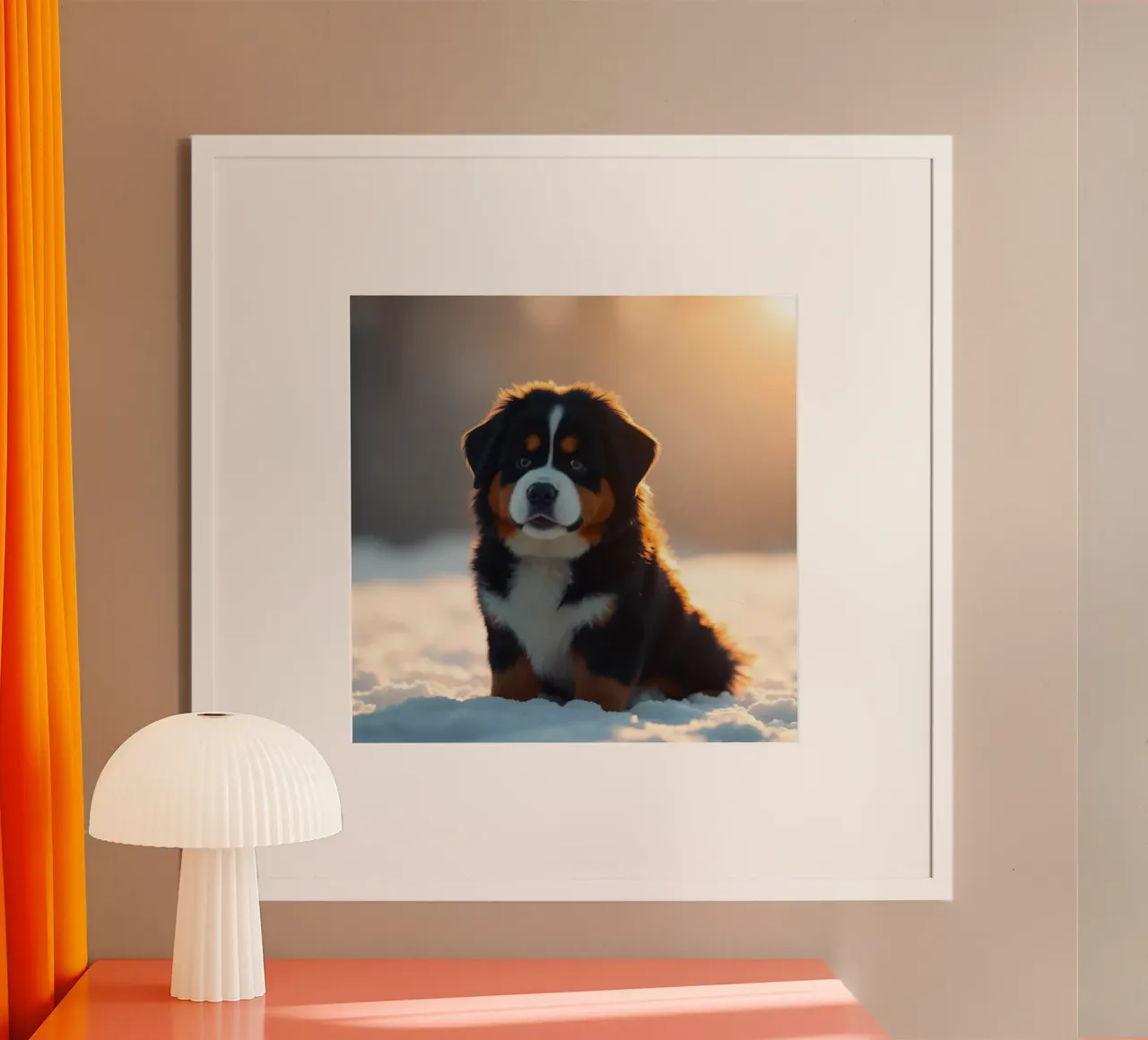 cuccioli carini #48 poster con telaio in legno da Yumis.Beargang.and.Me