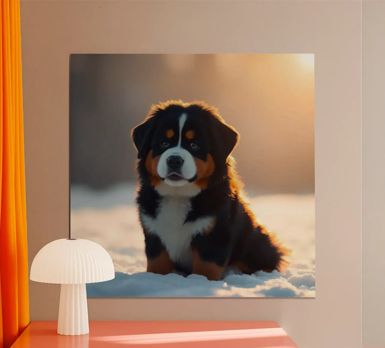 cuccioli carini #48 poster con telaio in legno da Yumis.Beargang.and.Me