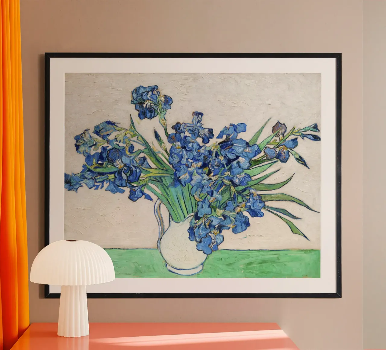 Iris di Vincent Van Gogh (1890). poster con telaio in alluminio da Venus Art