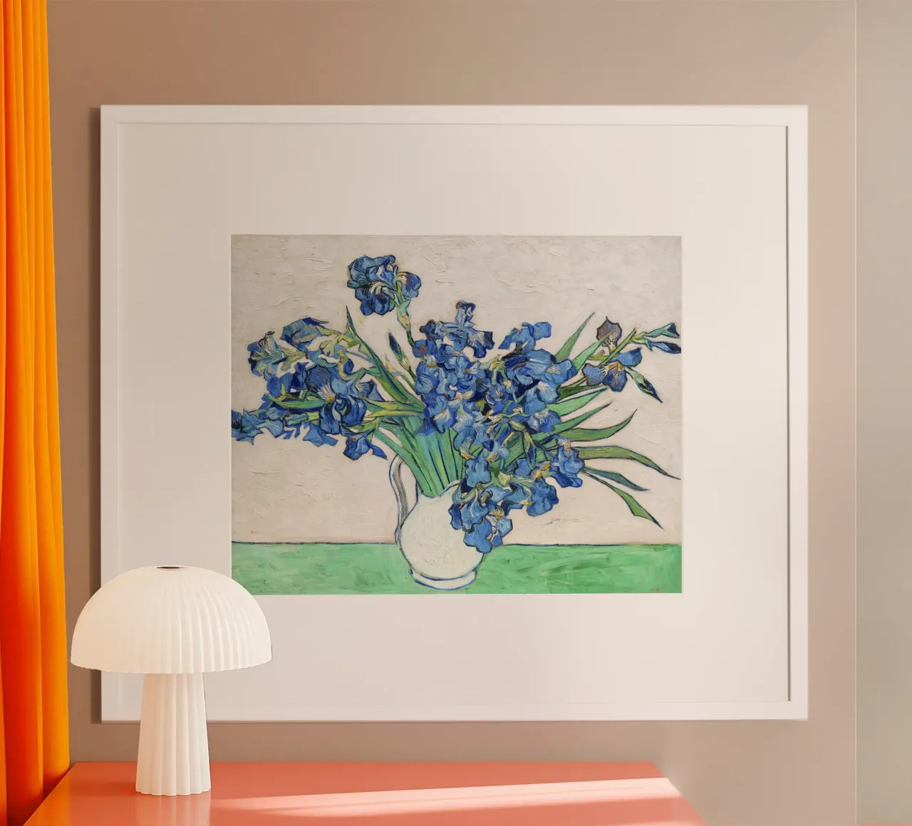 Iris di Vincent Van Gogh (1890). poster con telaio in alluminio da Venus Art