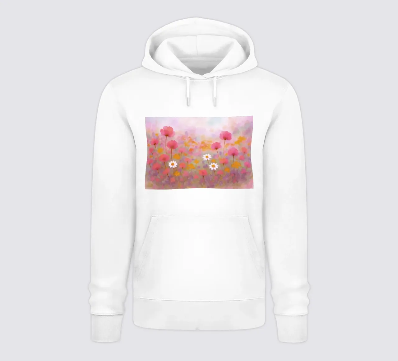 Sommerflüstern - Floral, abstrakte Kunst felpa con cappuccio da Petra Lang