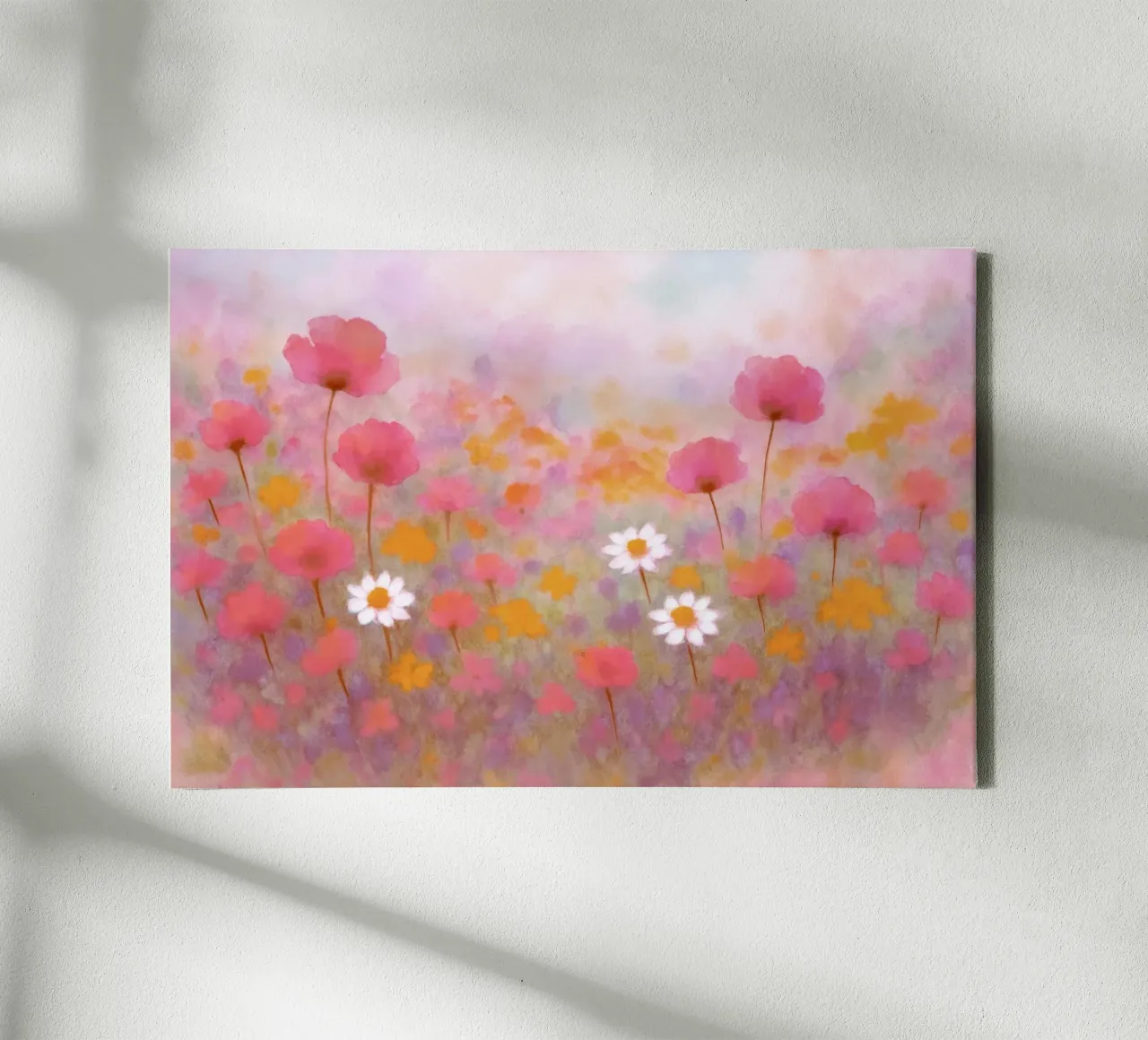 Sommerflüstern - Floral, abstrakte Kunst tela con Cornice a cassetta da Petra Lang