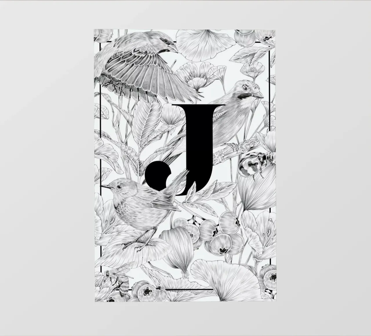 Floral Alphabet J pellicola backlit da Faunesque