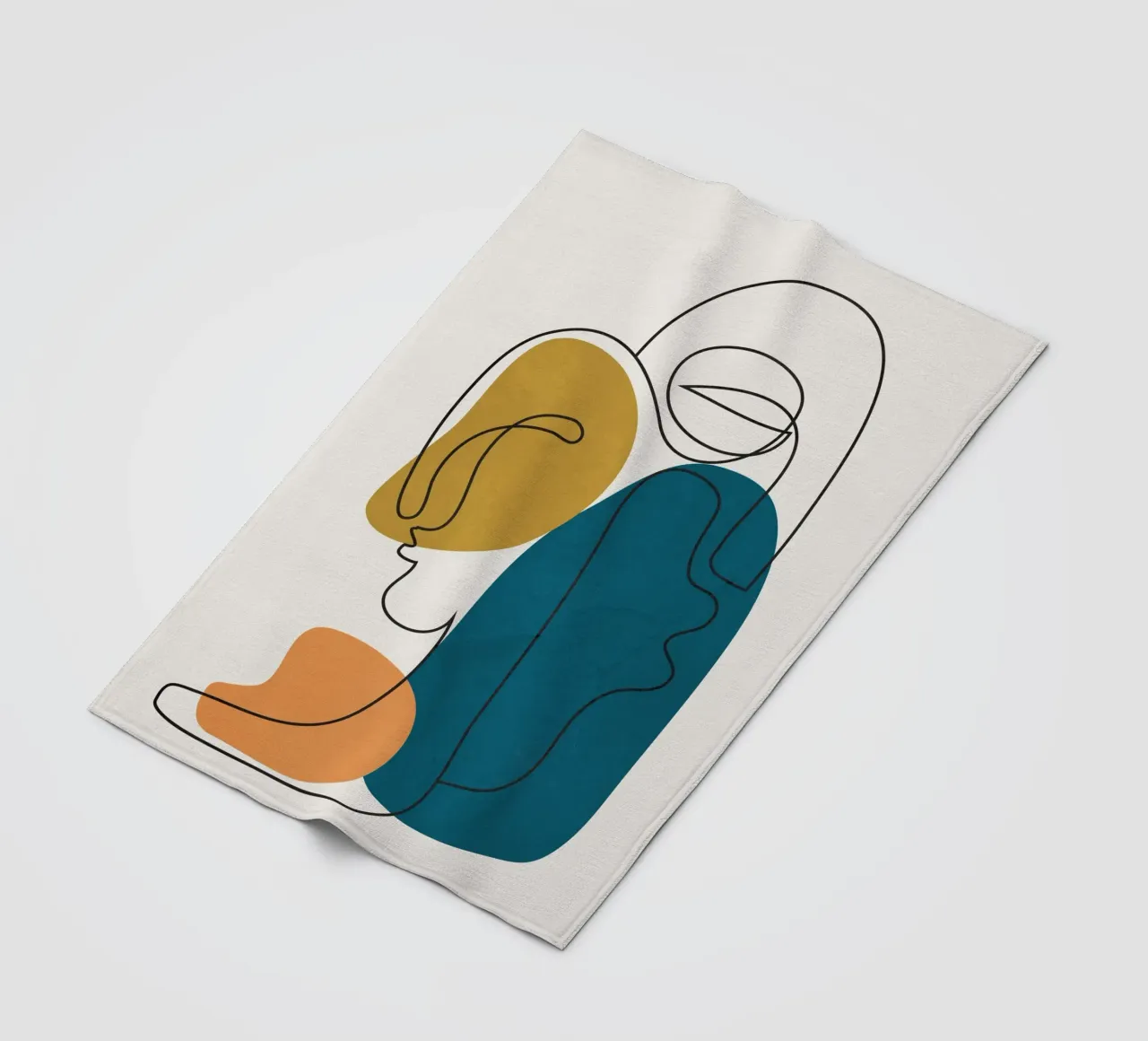 Abstract Faces 6 coperta in pile da cityart