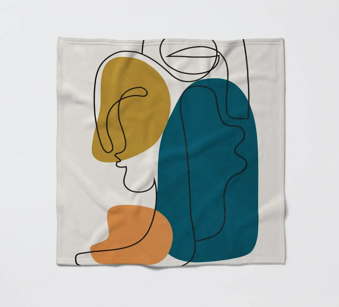 Abstract Faces 6 coperta in pile da cityart