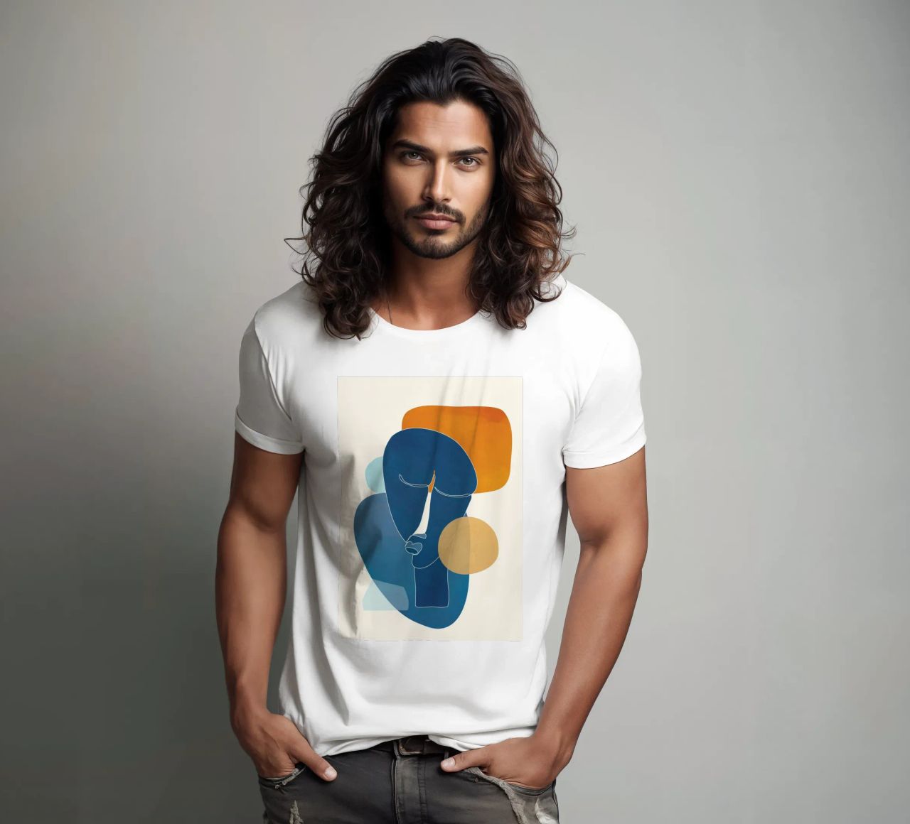 Abstract Mask Design t-shirt da cityart