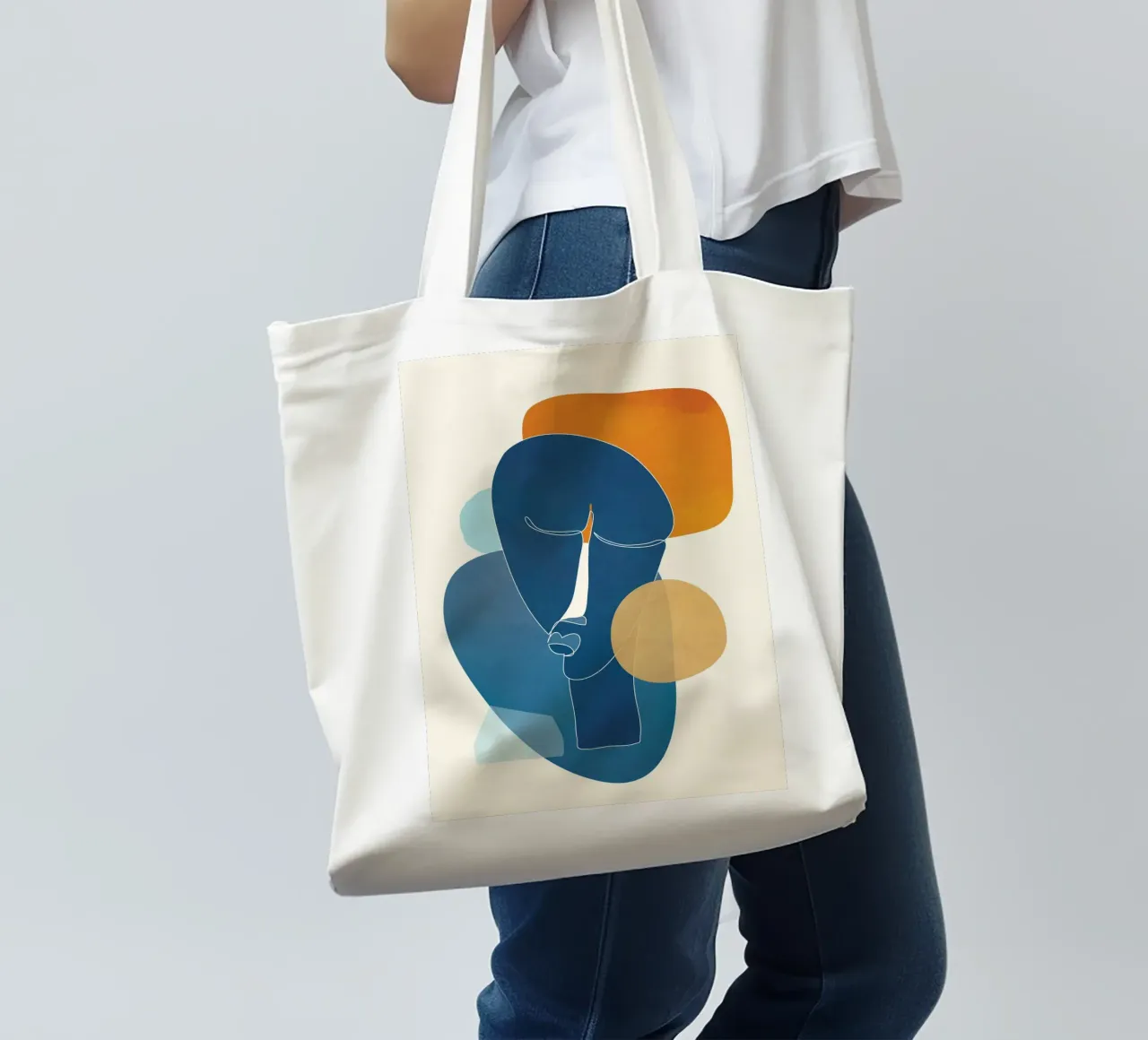 Abstract Mask Design borsa in juta da cityart