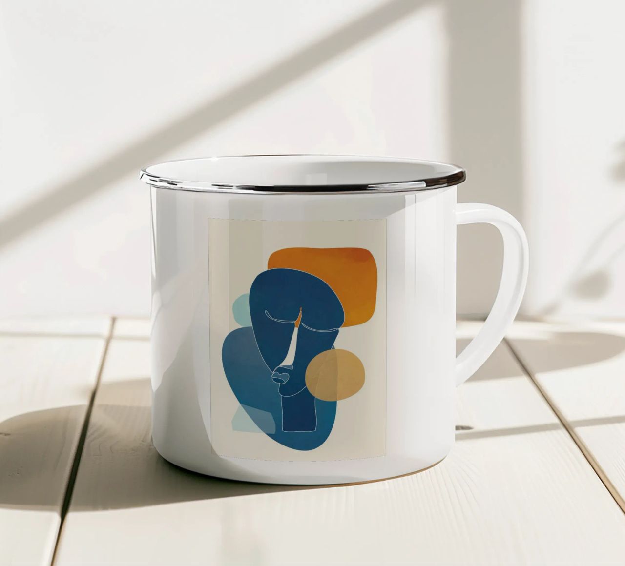 Abstract Mask Design tazza in smalto da cityart