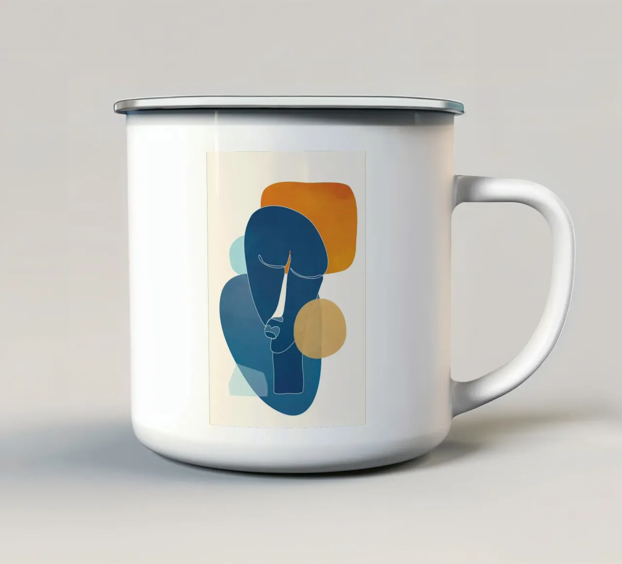 Abstract Mask Design emaille mok van cityart