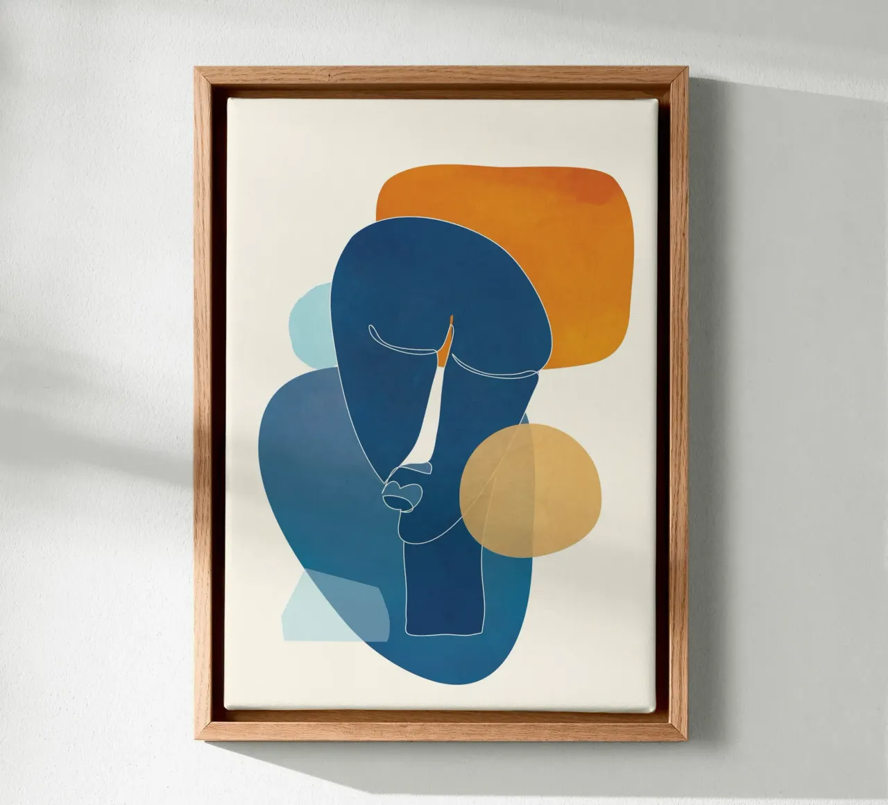 Abstract Mask Design tela con Cornice a cassetta da cityart