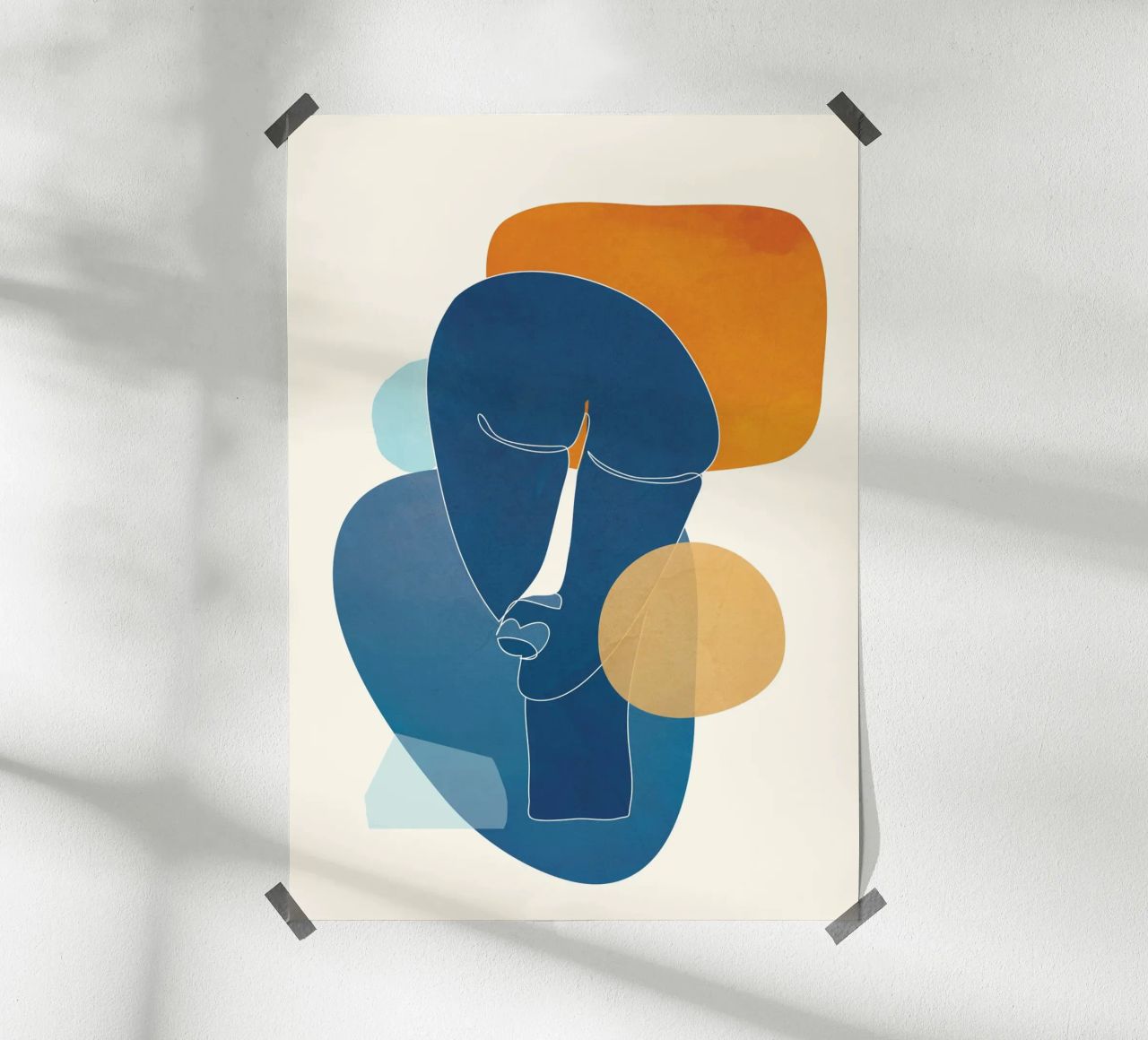 Abstract Mask Design carta hahnemühle da cityart