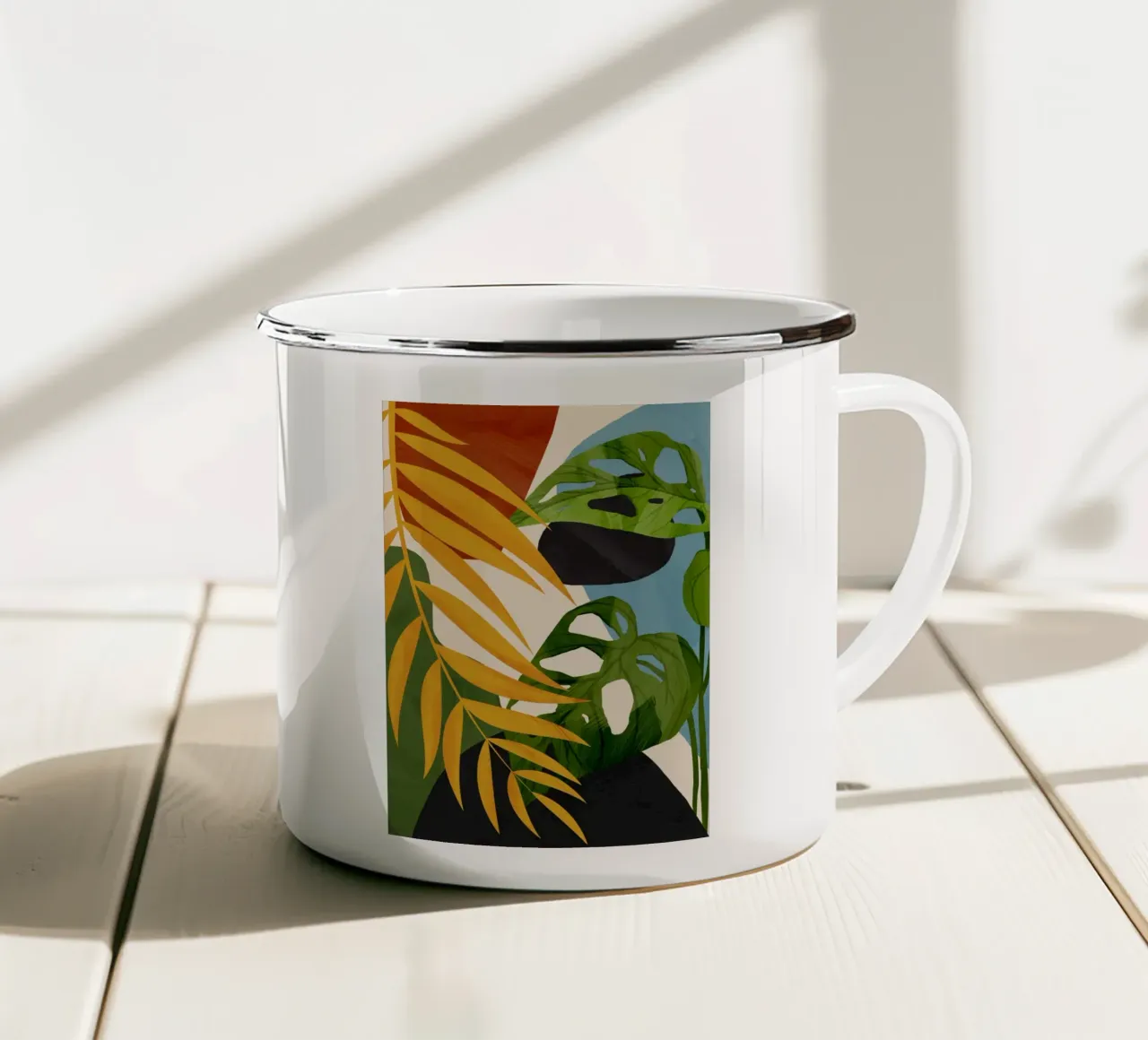Abstract Tropical Art 2 tazza in smalto da cityart