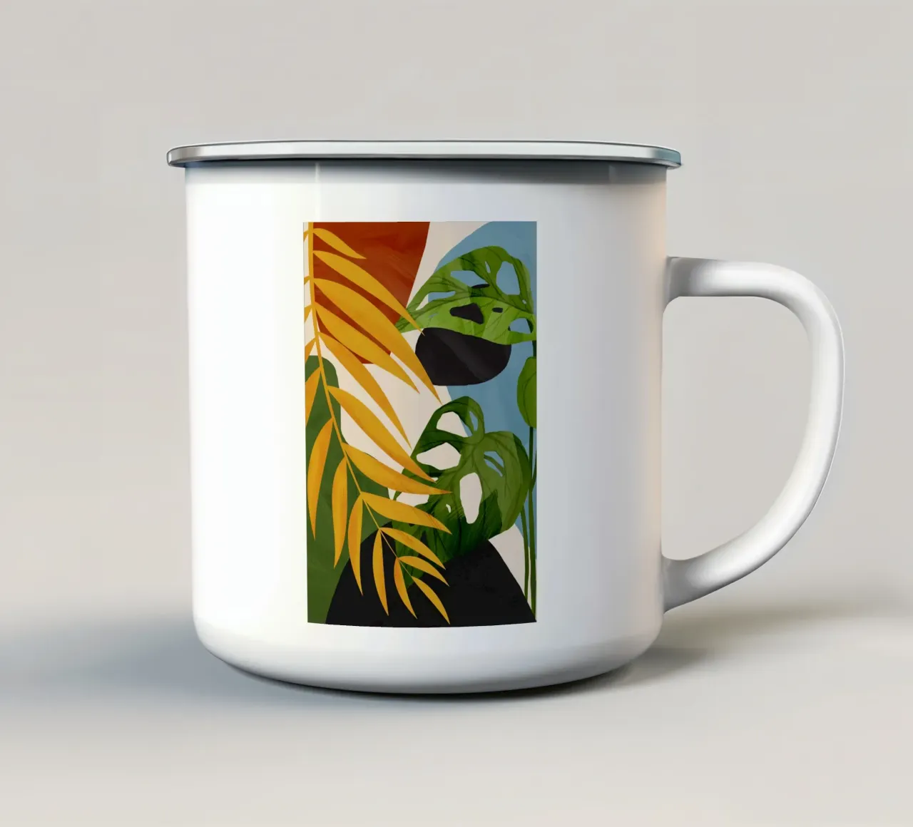 Abstract Tropical Art 2 tazza in smalto da cityart