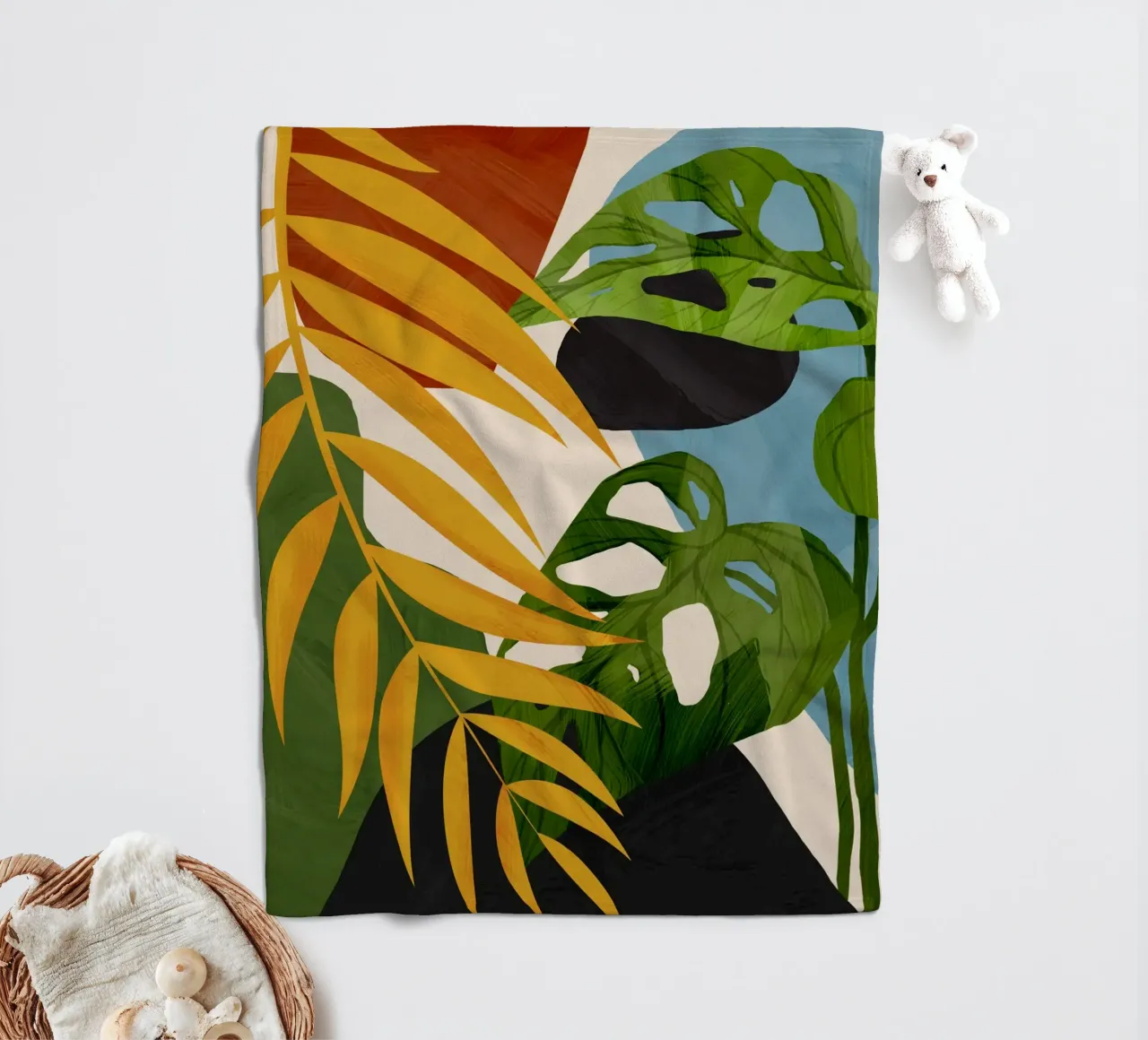 Abstract Tropical Art 2 coperta in pile da cityart