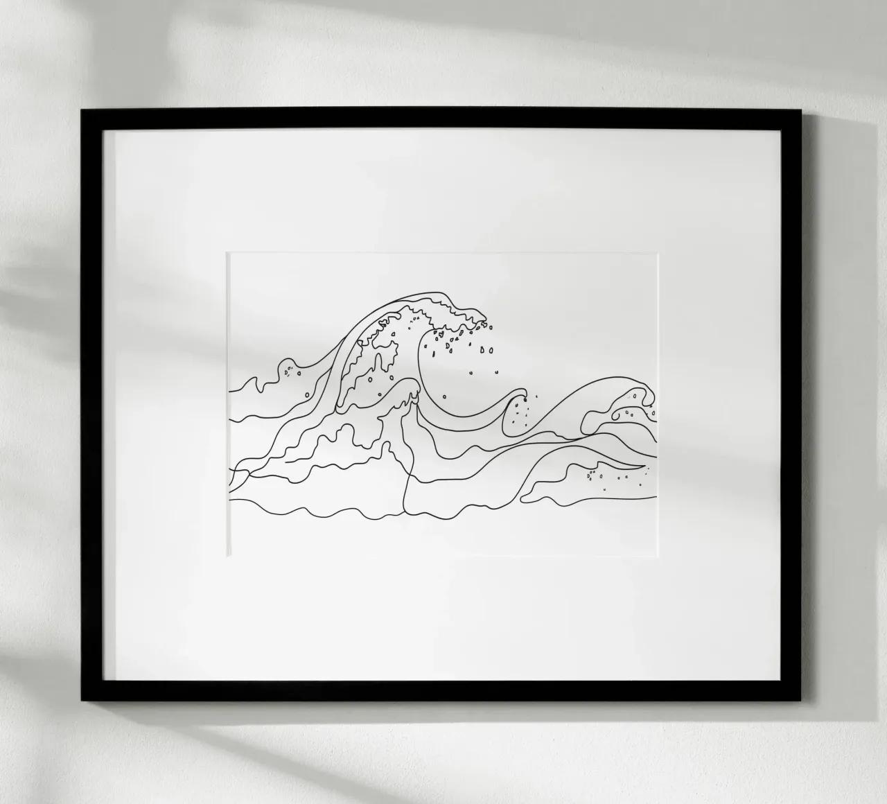 Minimal Line Art Ocean Waves carta hahnemühle da Nadjaa