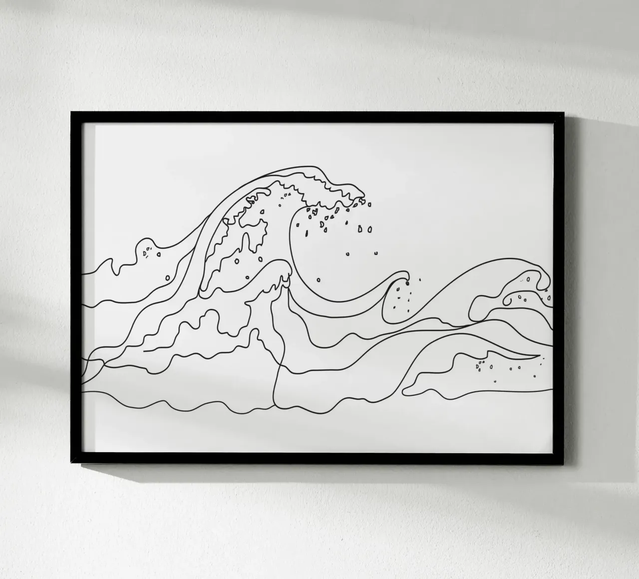 Minimal Line Art Ocean Waves carta hahnemühle da Nadjaa