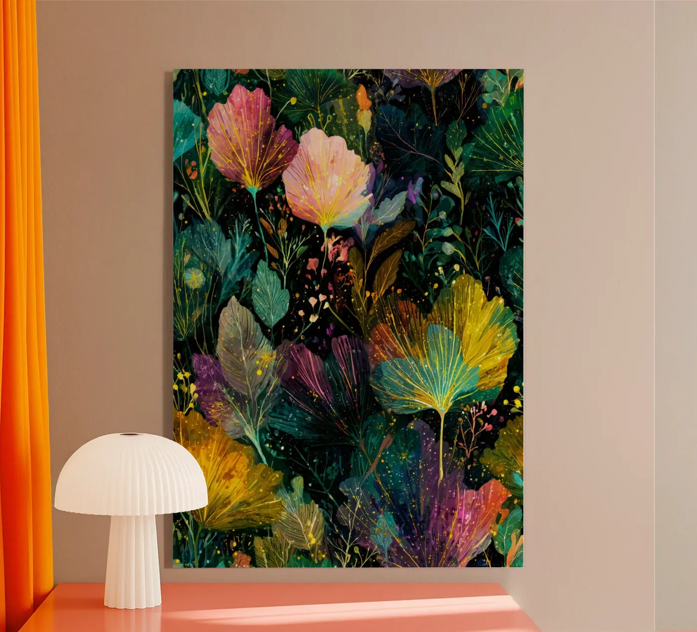 Magic leaves acrylic glass by Justyna Jaszke JBJart
