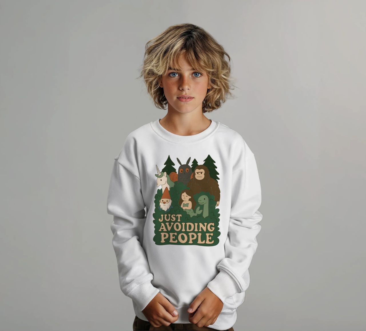 Evitar a la gente - Cryptids sudadera para niño de Loobs