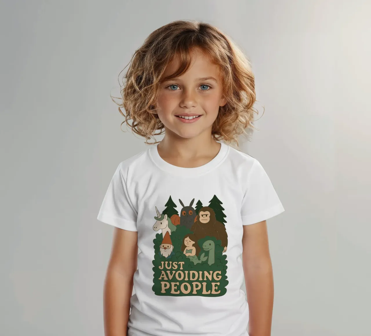 Evitare le persone - Criptidi t-shirt bambini da Loobs