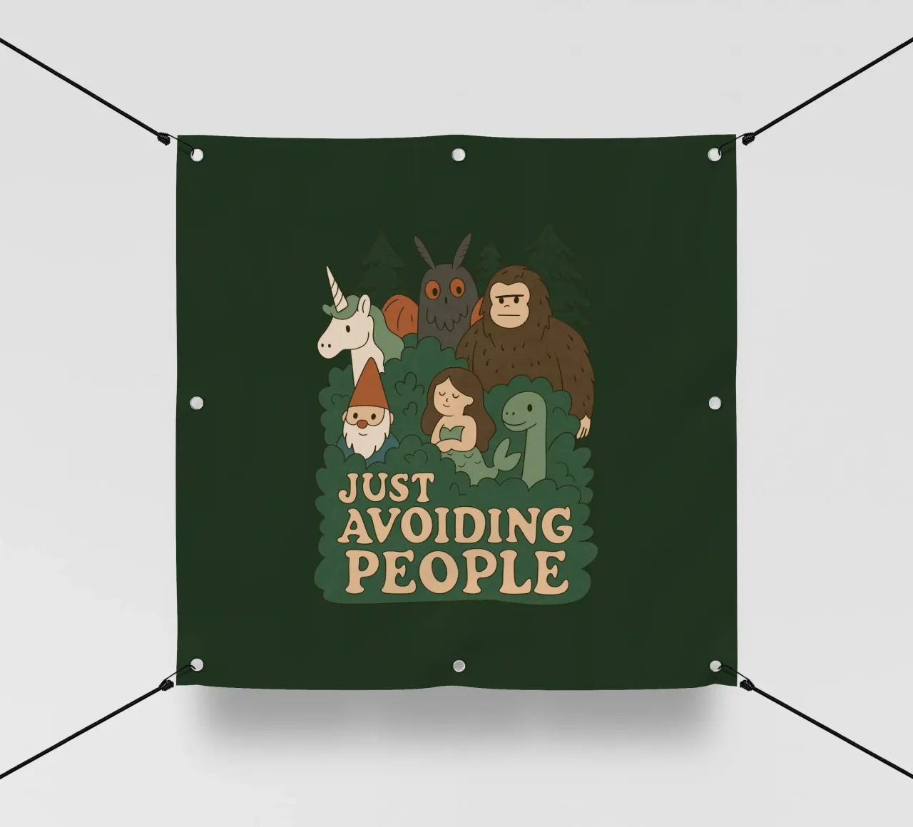 Evitare le persone - Criptidi telo in pvc da Loobs