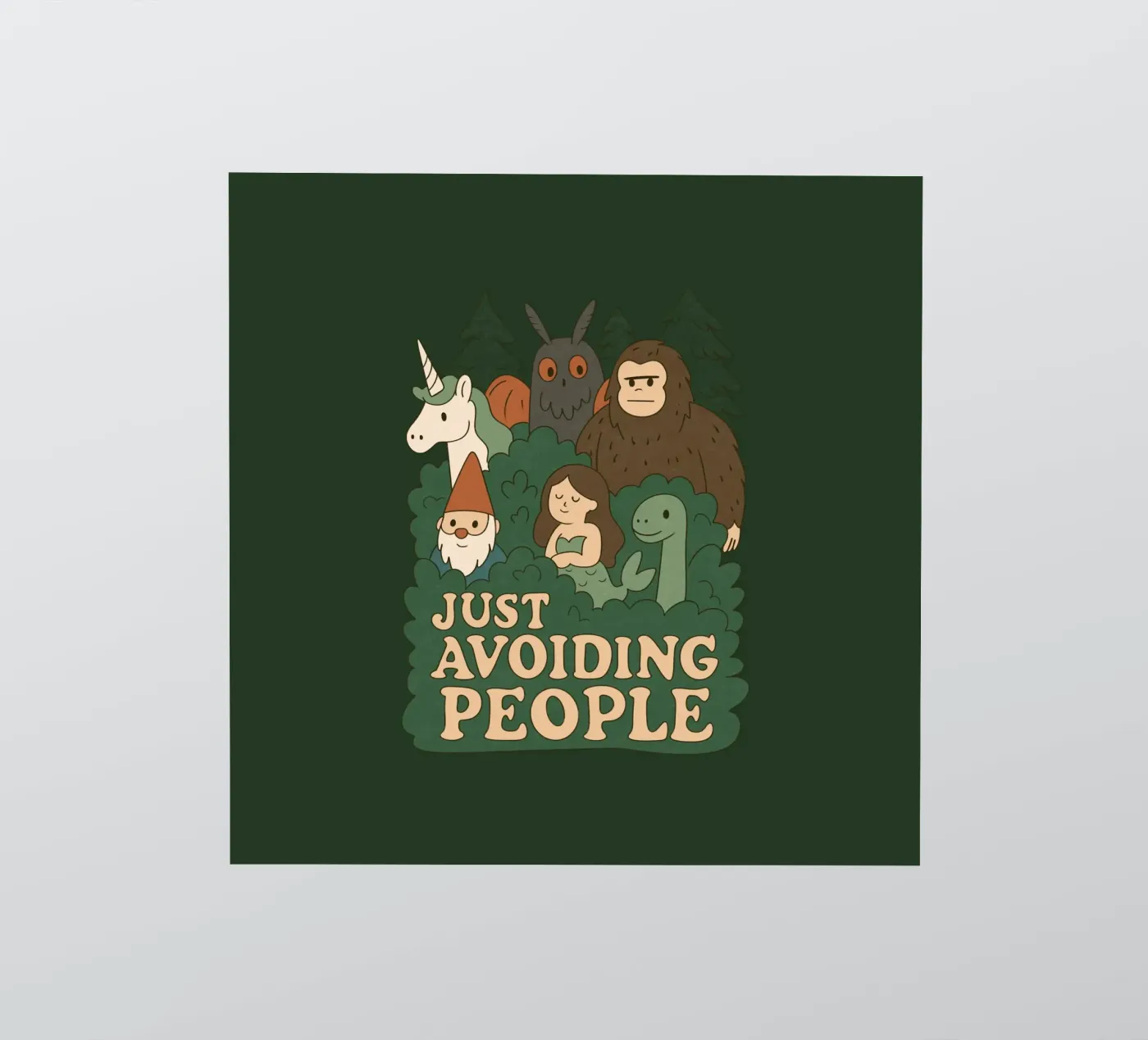 Evitare le persone - Criptidi adesivo da Loobs