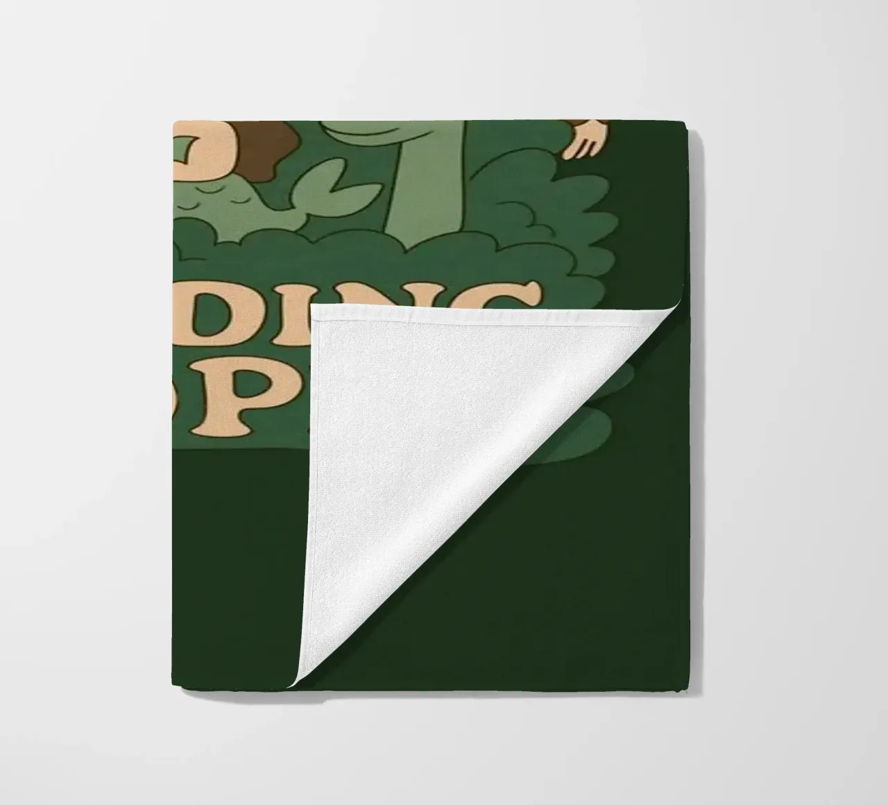 Just Avoiding People - Cryptids beach towel by Loobs