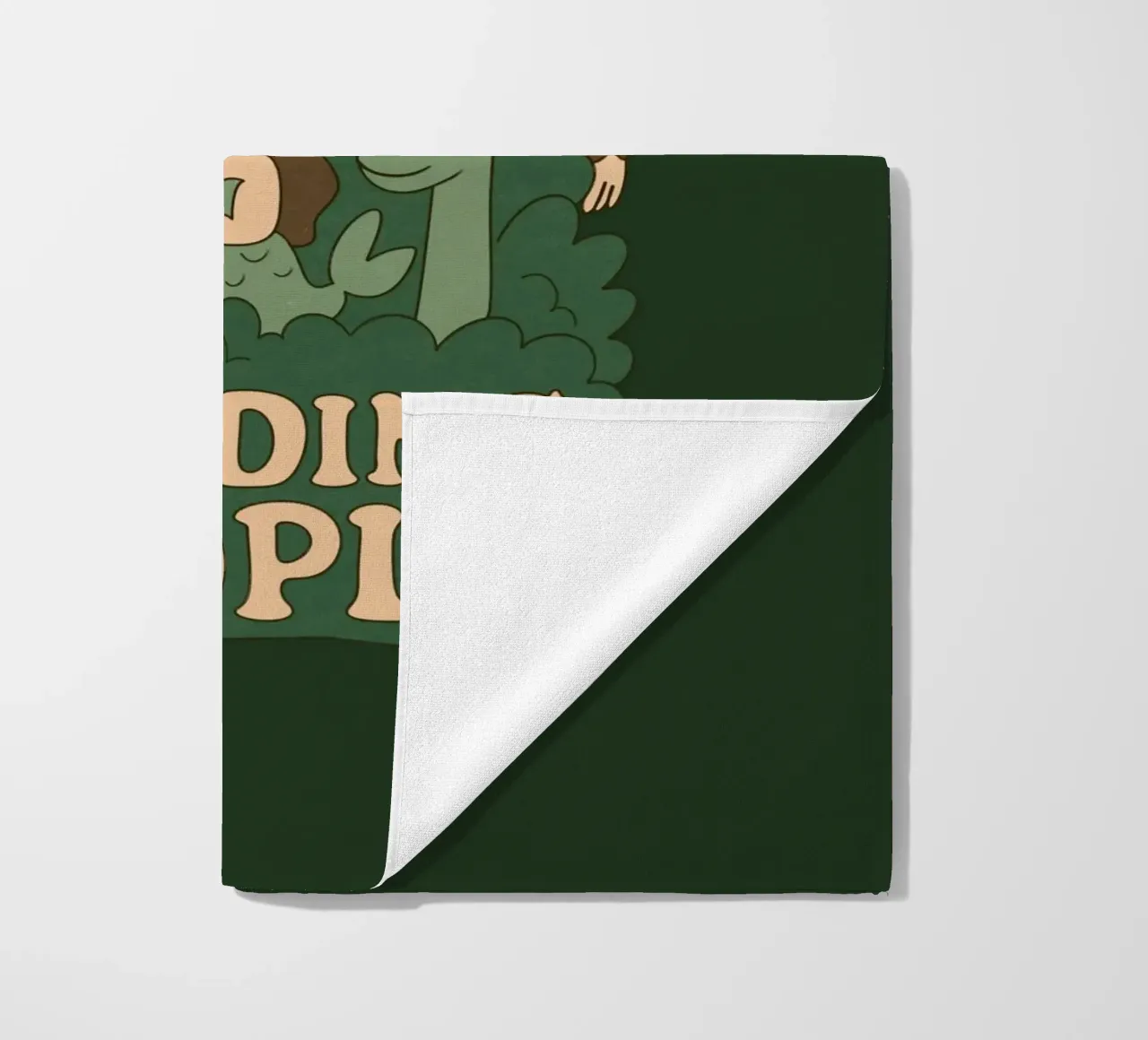 Just Avoiding People - Cryptids beach towel by Loobs