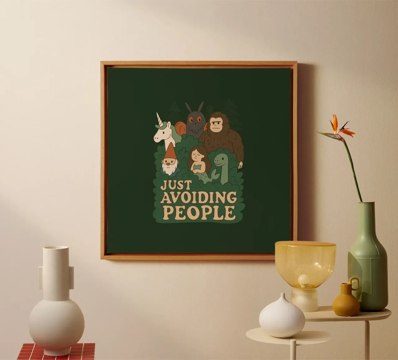 Evitare le persone - Criptidi tela da Loobs