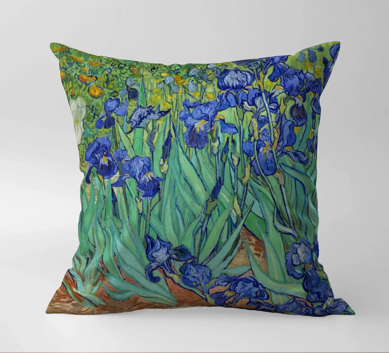 Vincent Van Gogh's Irises (1889 decorative cushion by Pretty Flowers Vintage Botanicals