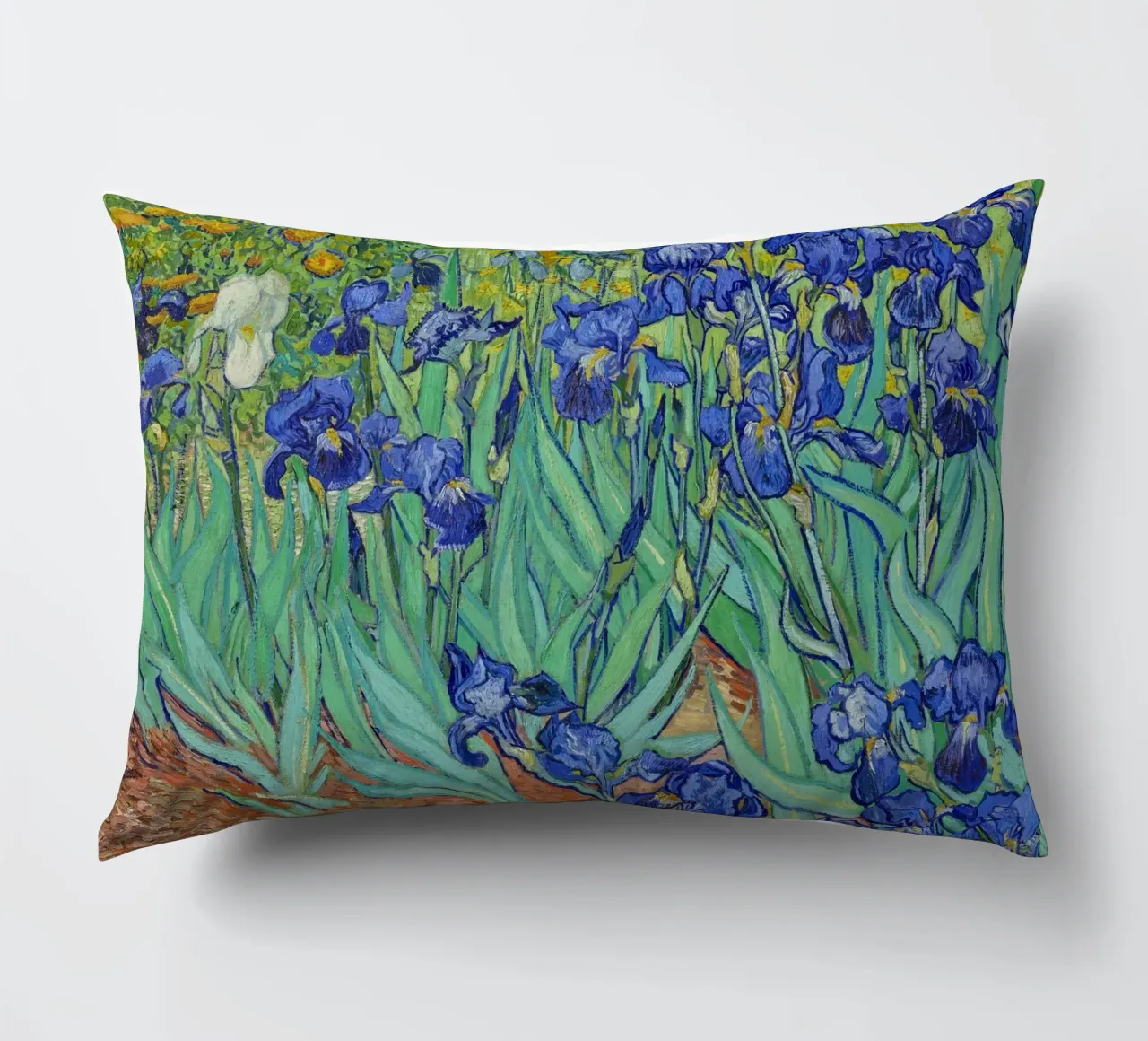 Vincent Van Gogh's Irises (1889 decorative cushion by Pretty Flowers Vintage Botanicals