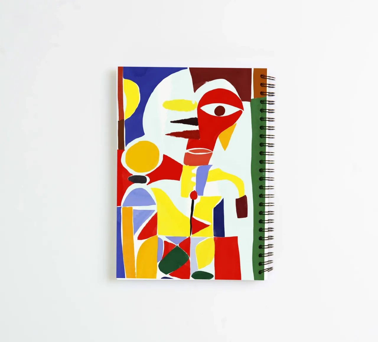 Rotes indianisches Kubismus-Porträt var 2 Ringbuch von Little Dean