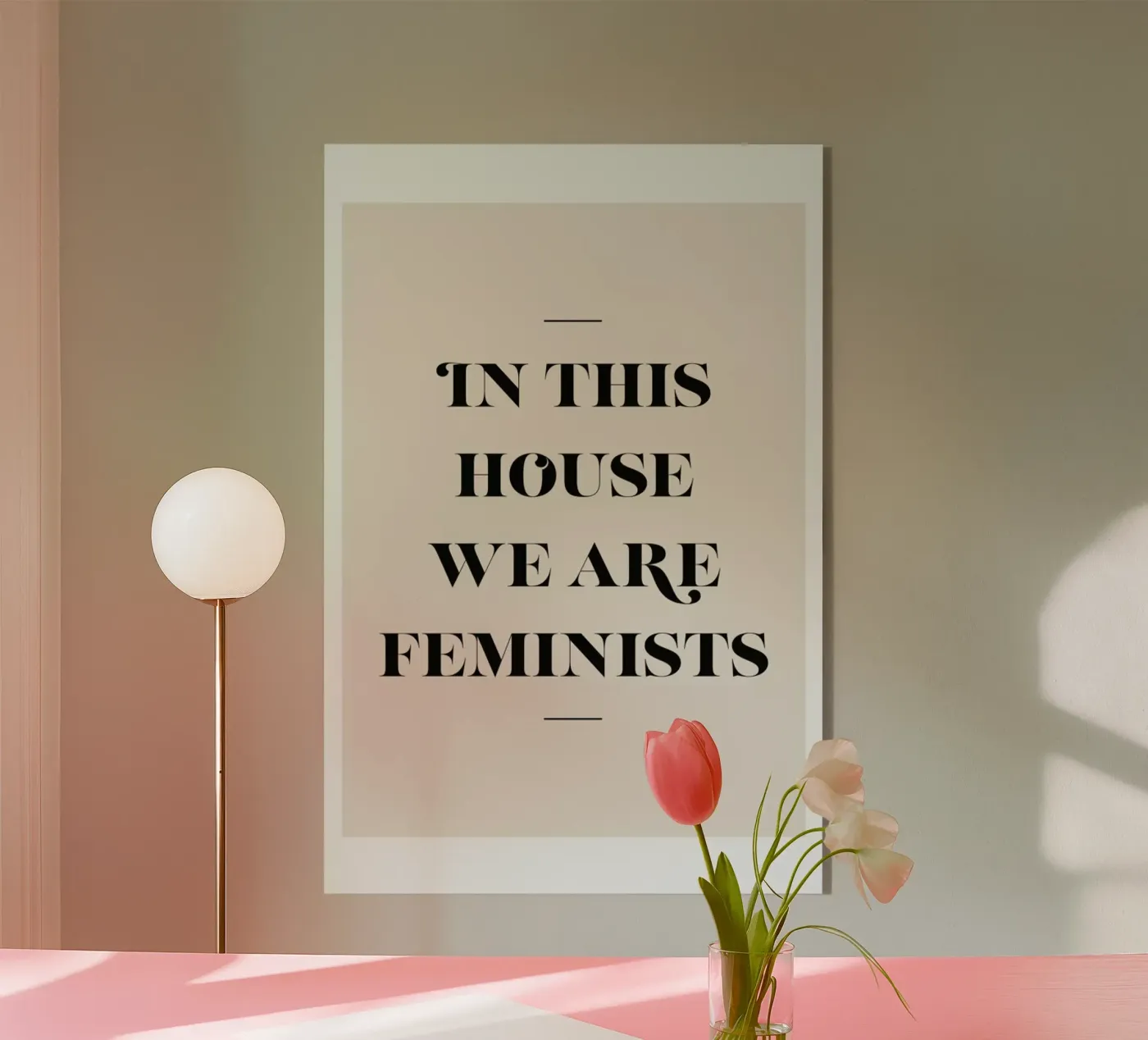 Feminists plexiglass da Mottos by Sinan Saydik