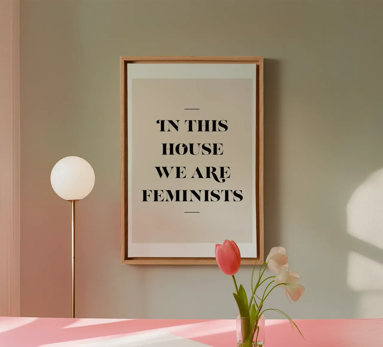 Feminists canvas van Mottos by Sinan Saydik