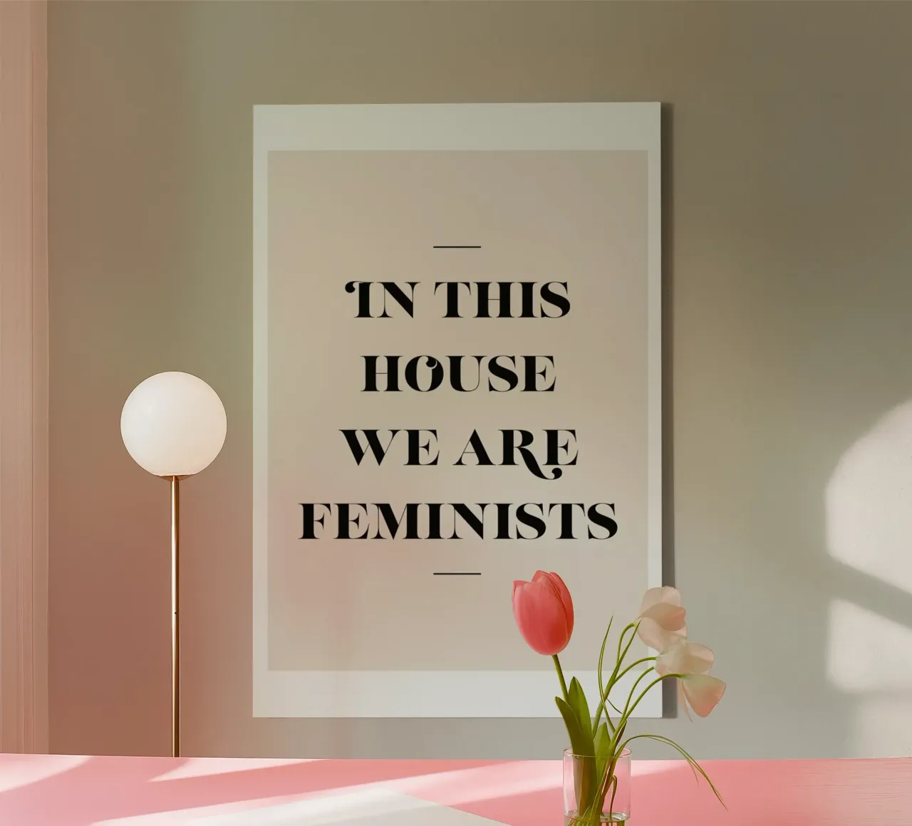 Feminists canvas van Mottos by Sinan Saydik