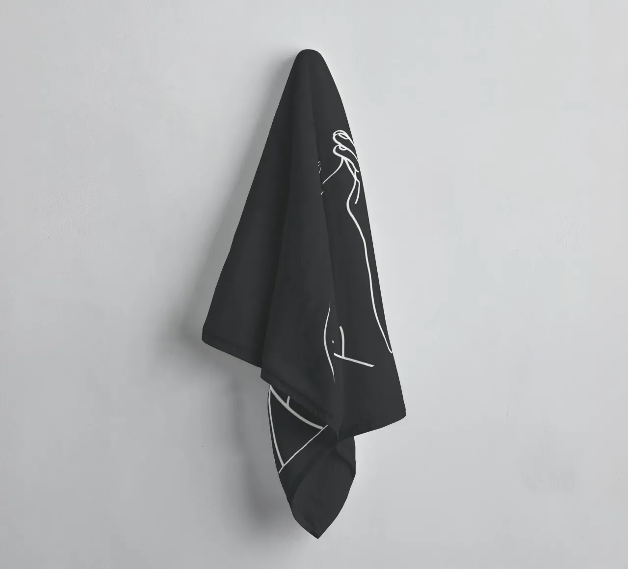 Minimal Line Art of a Woman asciugamano da bagno da Nadjaa