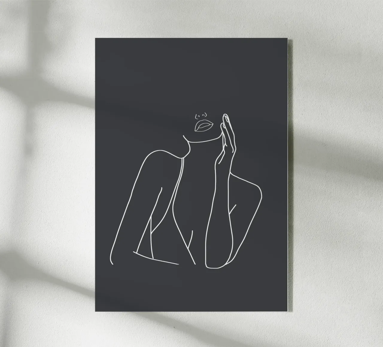 Minimal Line Art of a Woman plexiglass da Nadjaa
