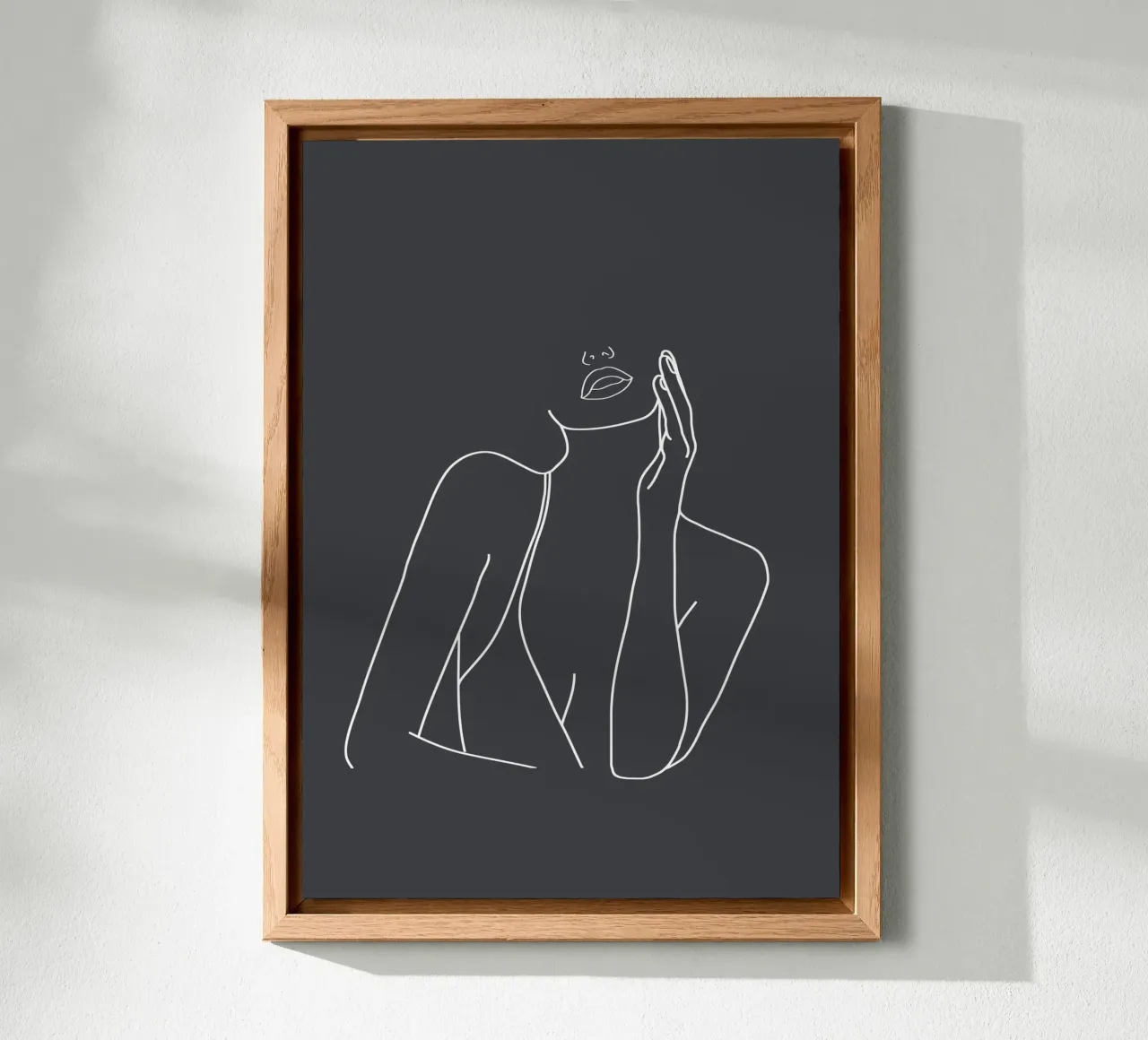 Minimal Line Art of a Woman pannello forex da Nadjaa