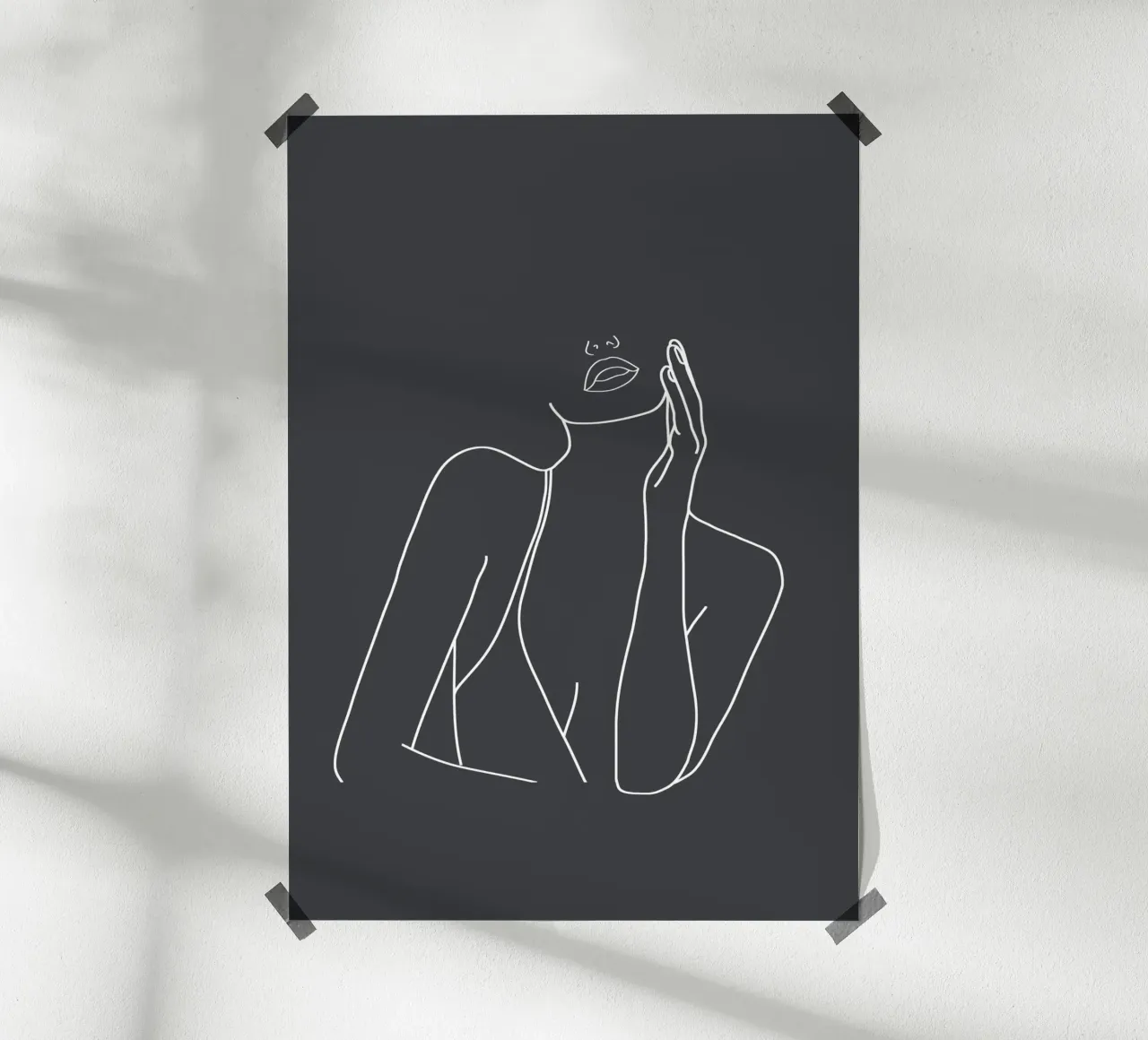 Minimal Line Art of a Woman carta hahnemühle da Nadjaa