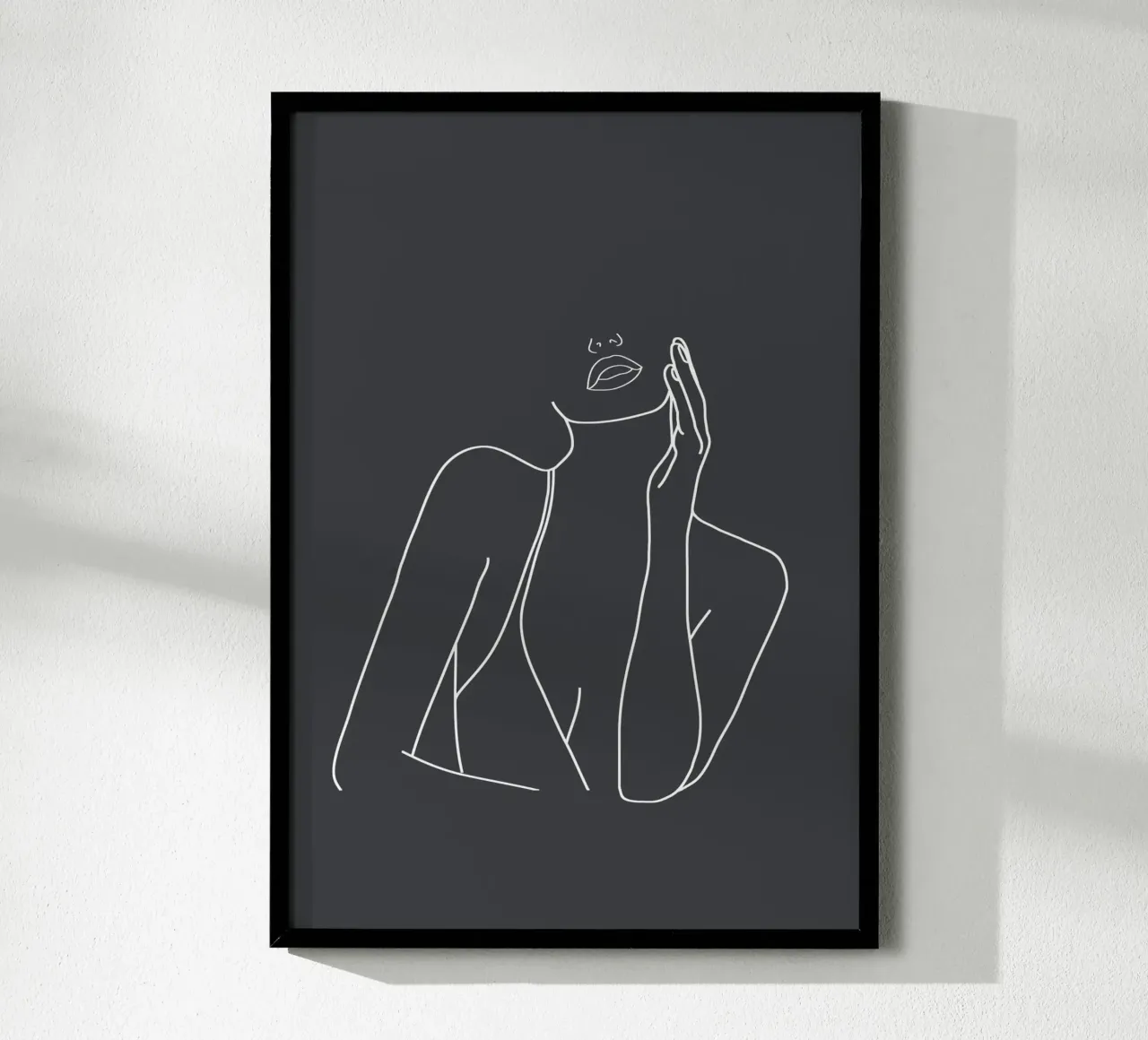 Minimal Line Art of a Woman carta hahnemühle da Nadjaa