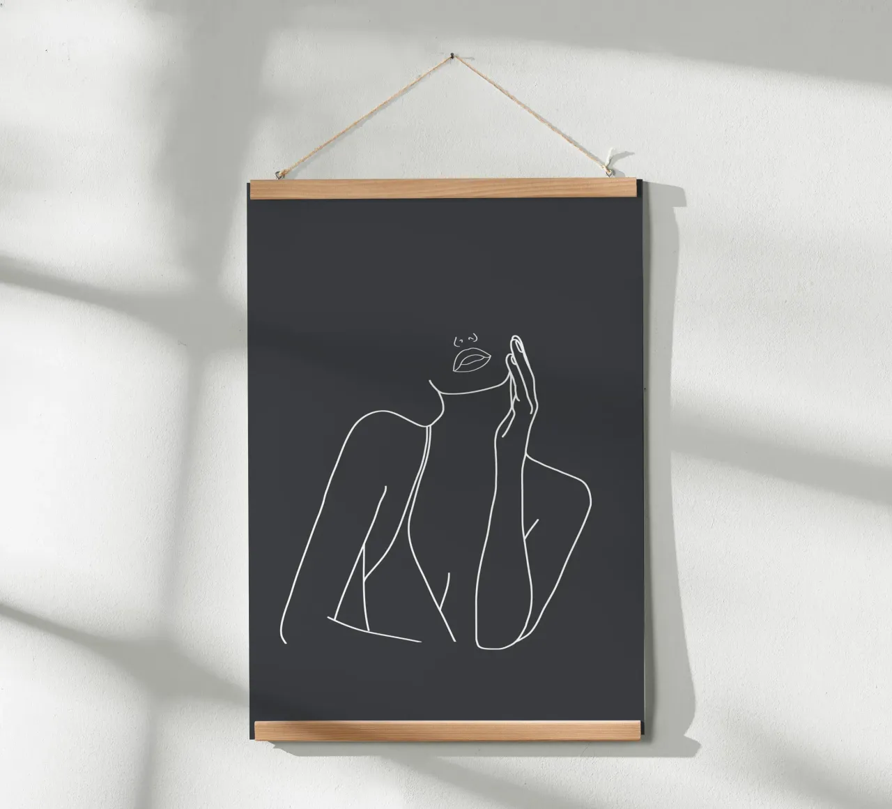 Minimal Line Art of a Woman carta hahnemühle da Nadjaa