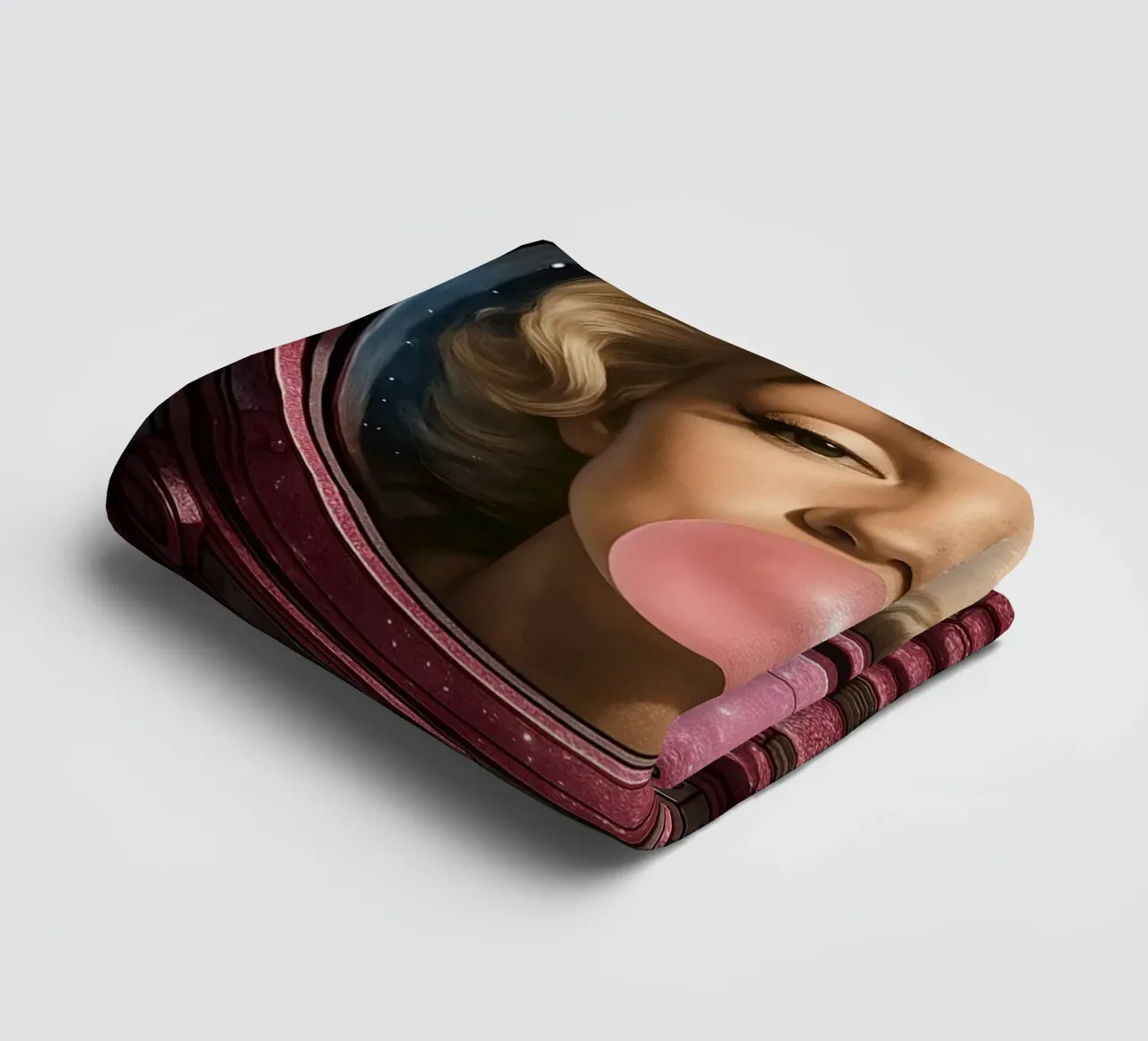 Astronauta spaziale con gomma da masticare Marilyn Monroe asciugamano da bagno da ARTOMATIC