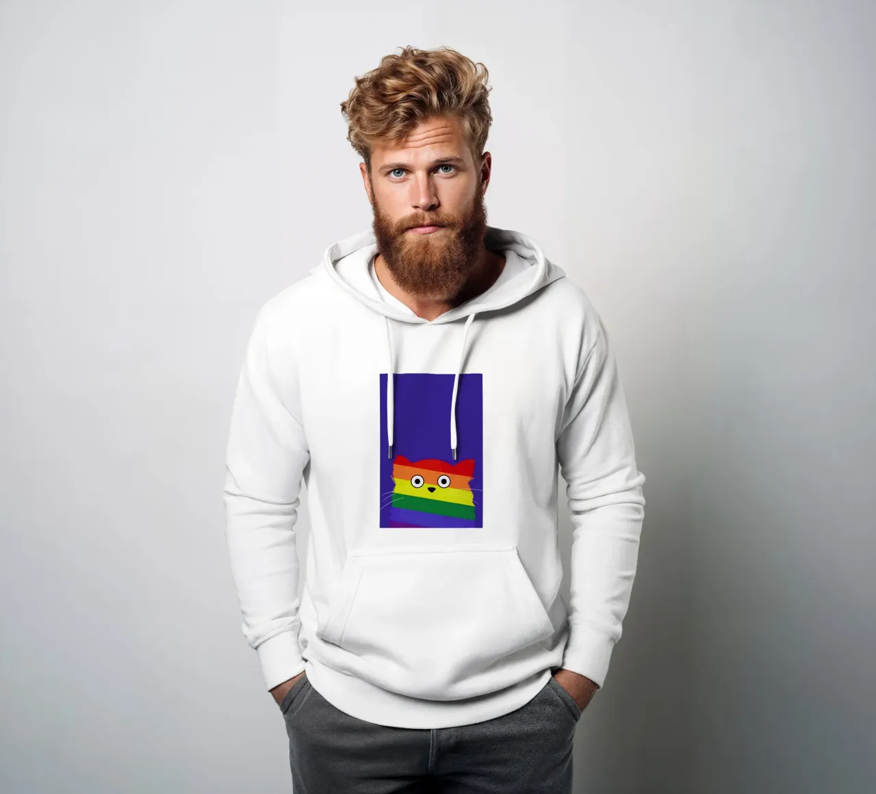 Cat Pride felpa con cappuccio da Doozal