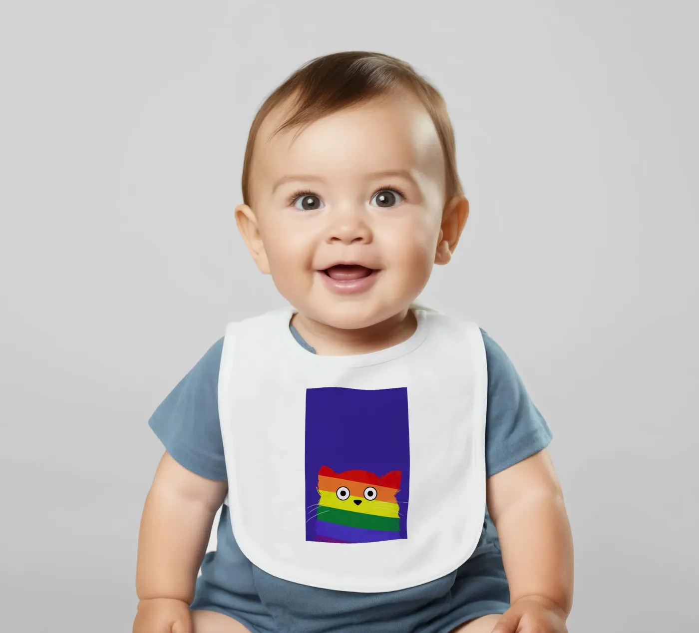Cat Pride baby bib by Doozal