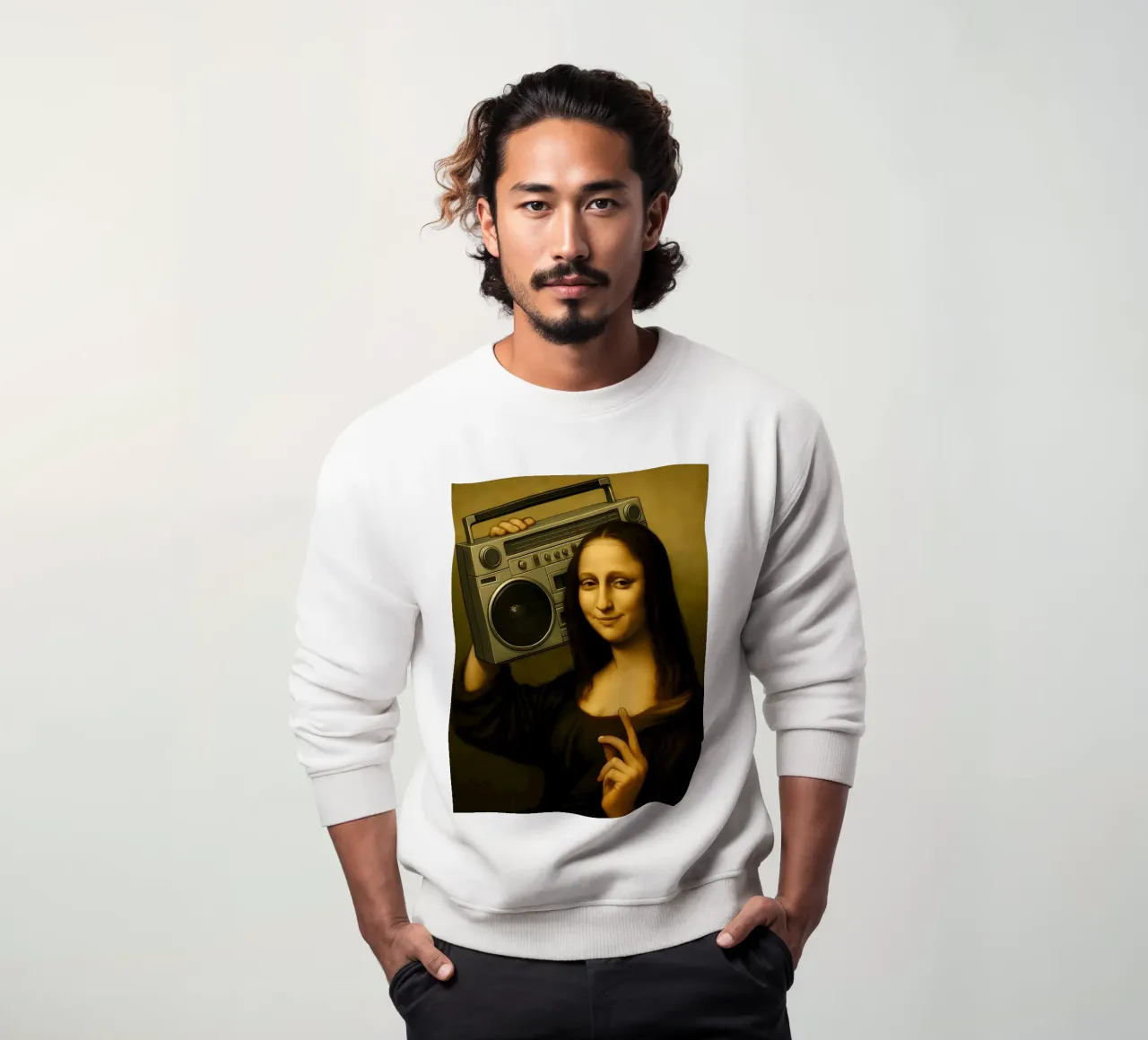 MONA LISA BOOMBOX felpa da ARTOMATIC