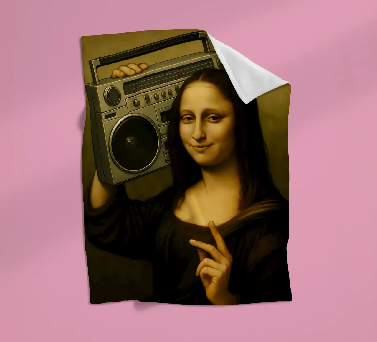 MONA LISA BOOMBOX coperta in pile da ARTOMATIC